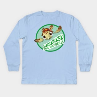 Sksksk save the turtles - Finding Nemo Kids Long Sleeve T-Shirt